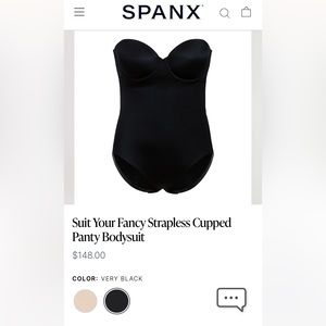 Spanx Strapless Cupped Body Suit
